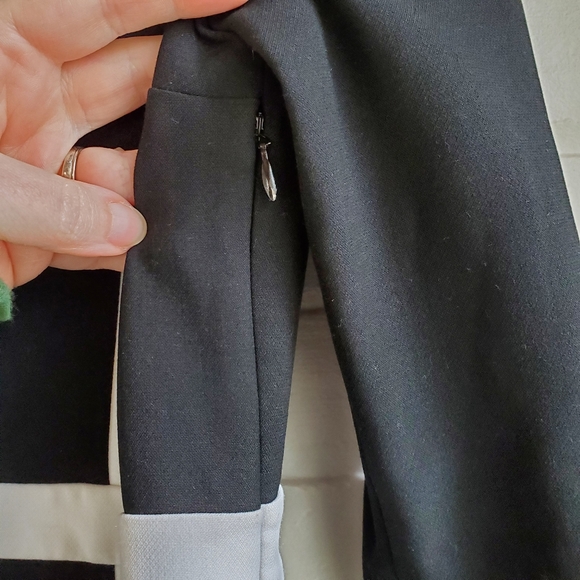 Diane Von Furstenberg DVF Black White Sheath Dress 3/4 Sleeve Size 4 - Picture 4 of 7